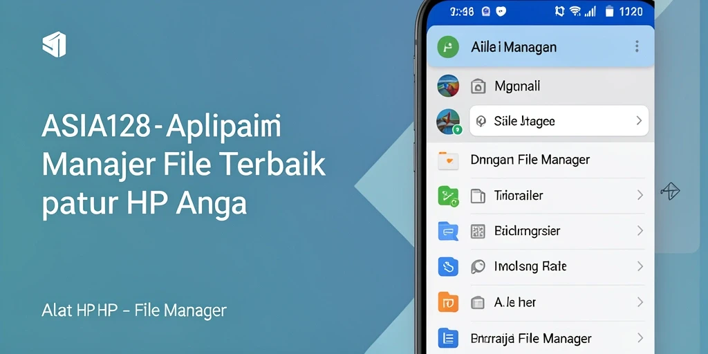 Antarmuka utama ASIA128 yang sederhana dan fungsional untuk mengelola file.