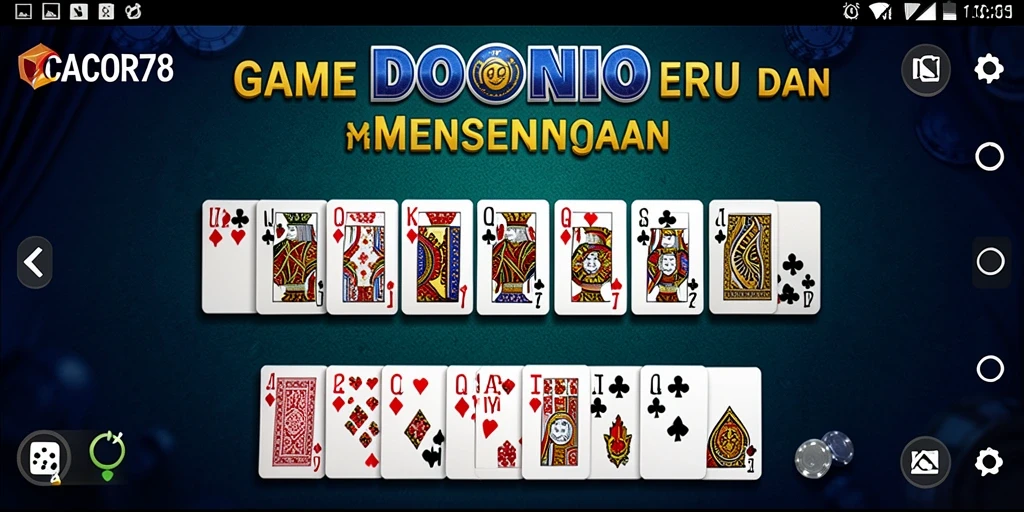 Tampilan menarik dari antarmuka permainan domino CACOR78.