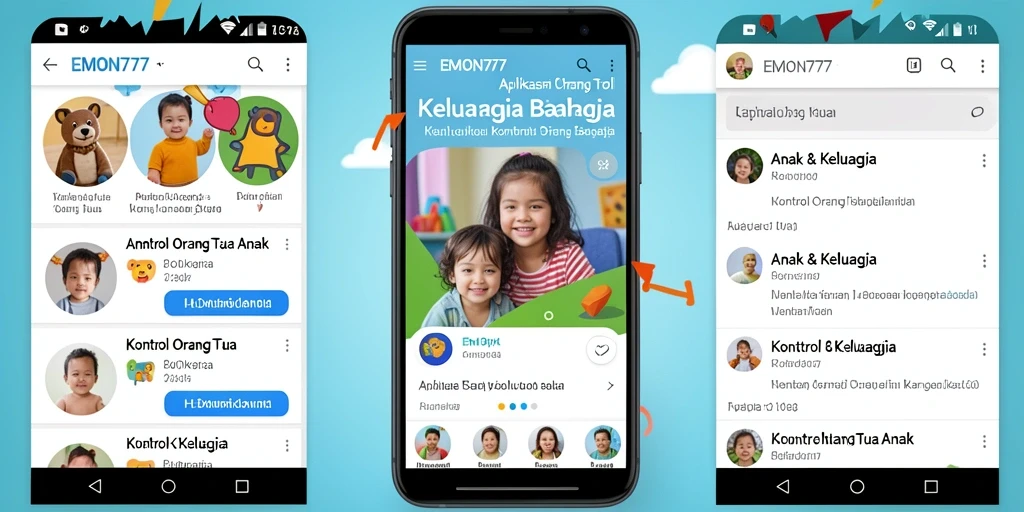 Antarmuka EMON777 yang sederhana dan mudah dipahami untuk pengawasan anak.