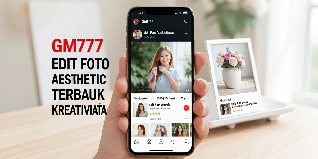 Tampilan antarmuka GM777 untuk editing foto aesthetic yang menarik.