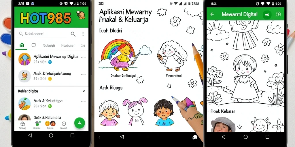 Antarmuka HOT985 yang menarik dan penuh warna.