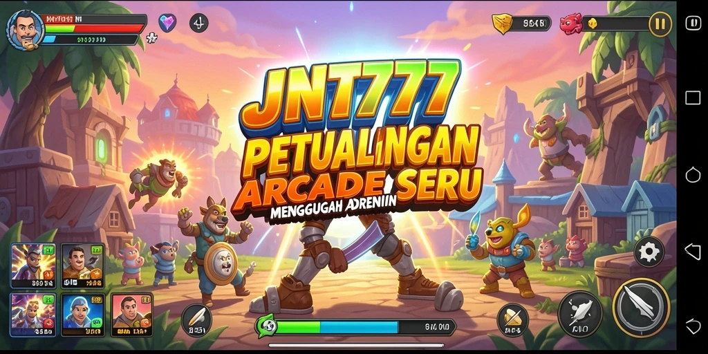 Tampilan antarmuka game Arcade JNT777 dengan grafik memukau.