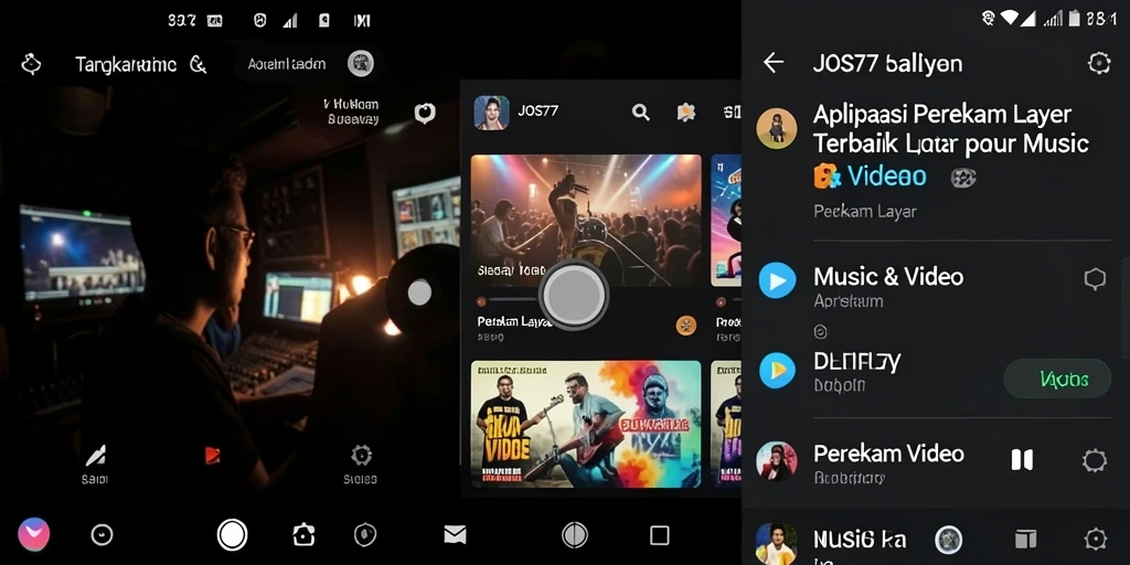 Antarmuka JOS77 untuk merekam layar dengan fitur lengkap.