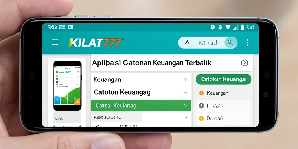 Tampilan antarmuka KILAT777 untuk catatan keuangan yang praktis.