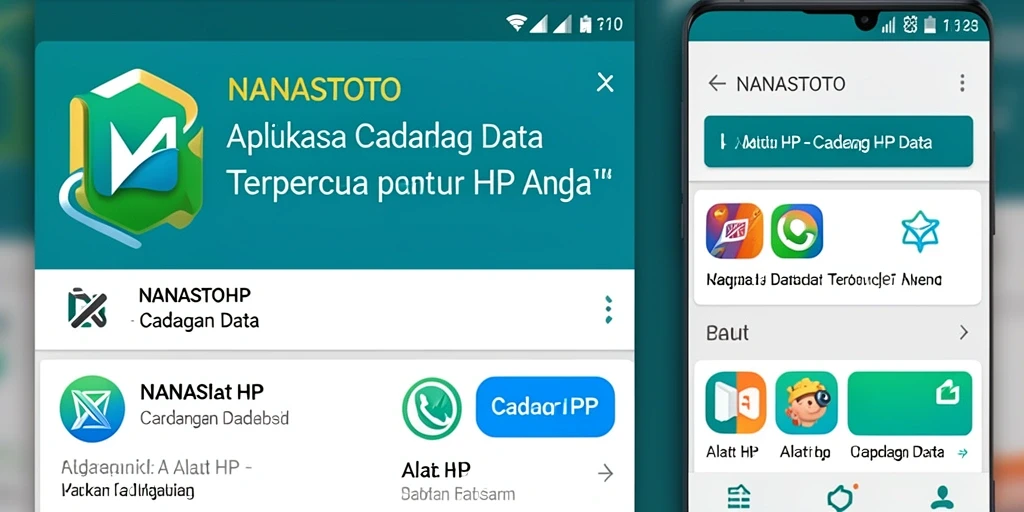 Tampilan antarmuka aplikasi NANASTOTO untuk cadangan data yang sederhana dan efisien.