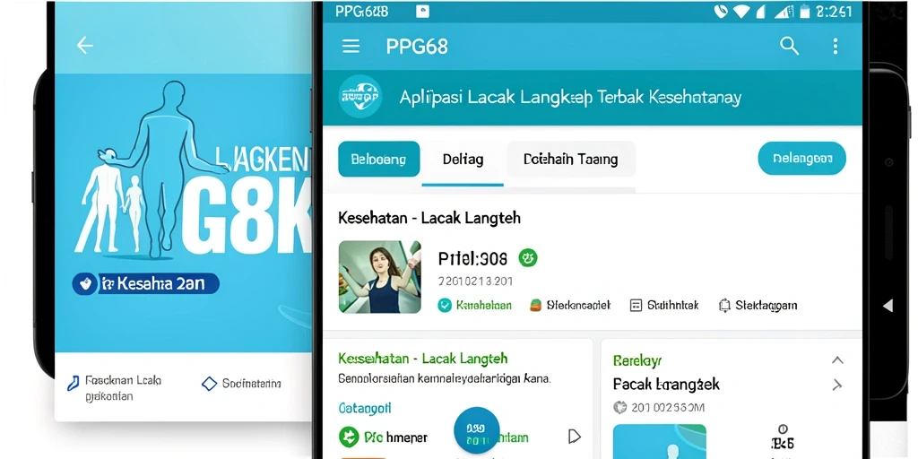 Antarmuka PGG68 menampilkan fitur Lacak Langkah dengan jelas dan interaktif.